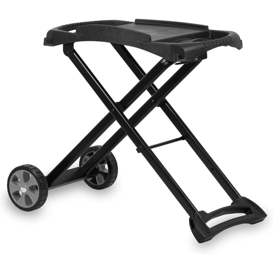 Barbecue a carbone pieghevole nero con design versatile