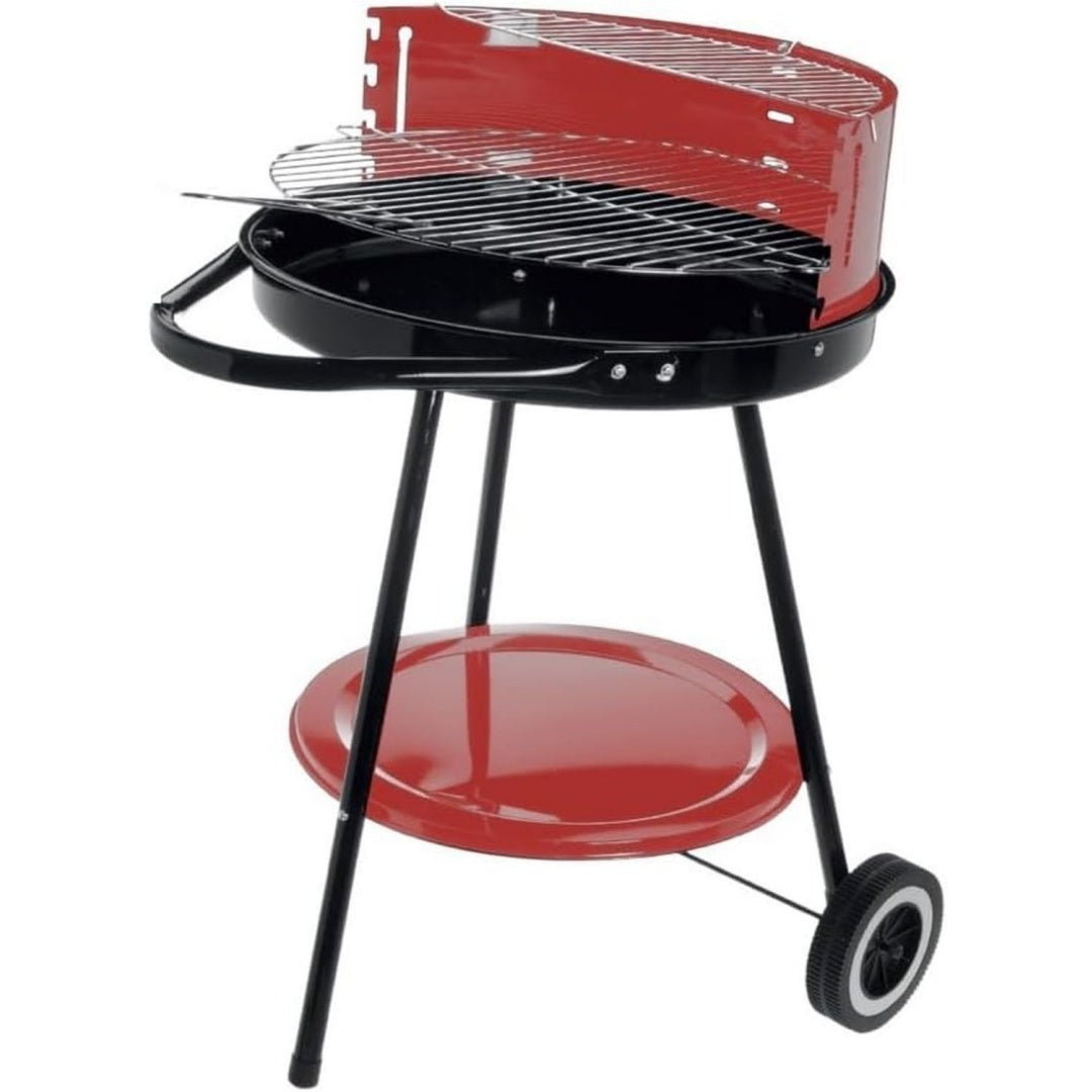 Barbecue a carbone regolabile rosso