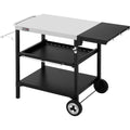 Carrelli pieghevole con struttura in acciaio nero con design versatile